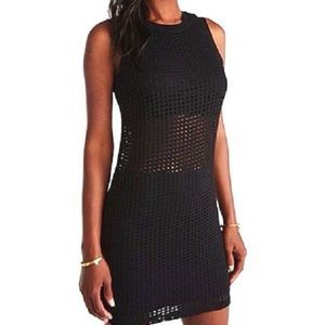 Fabletics Small Bryce Black Mesh Dress